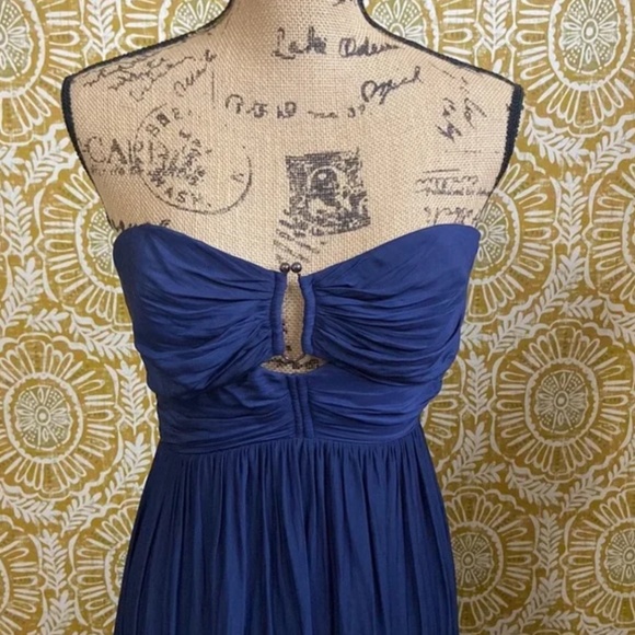 Ramy Brook Andi Strapless Cocktail dress in Spring Navy size XS High Low - Picture 5 of 6